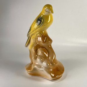 Vtg Canary Bird Figurine Multicolor Ceramic Glazed Brazil Replacement